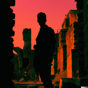 A person leaving chaos behind and searching to take control for their life.